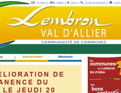 Site internet Lembron Val d'Allier
