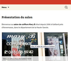 Mary B Coiffure - Site internet pour mobile